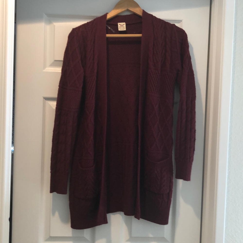 Cute maroon cardigan size small